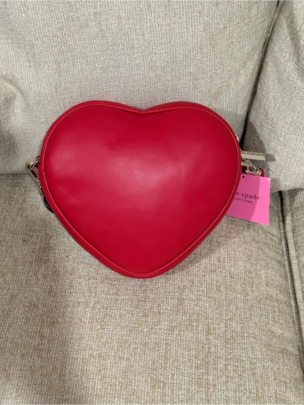 kate spade Red Heartbreaker Crossbody with Pink Accent Strap - Picture 2 of 3